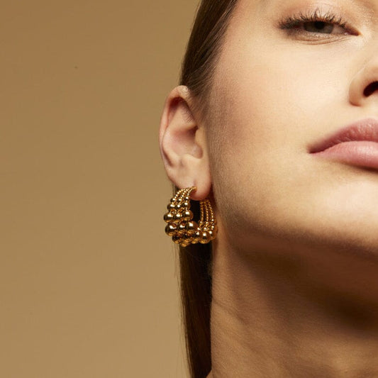 Multiperla Mini Hoops Gold