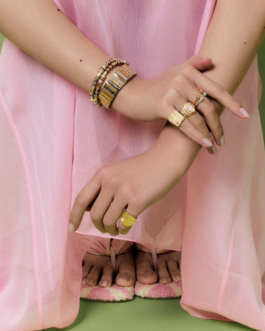 SIG 18 Mix Bracelet Gold & Silver – Sigal Paris