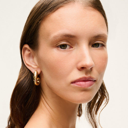 Saint Germain Comete Hoop Earrings Rhinestones