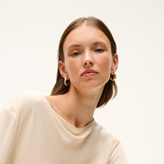 Suerte Hoop Earrings Ivory