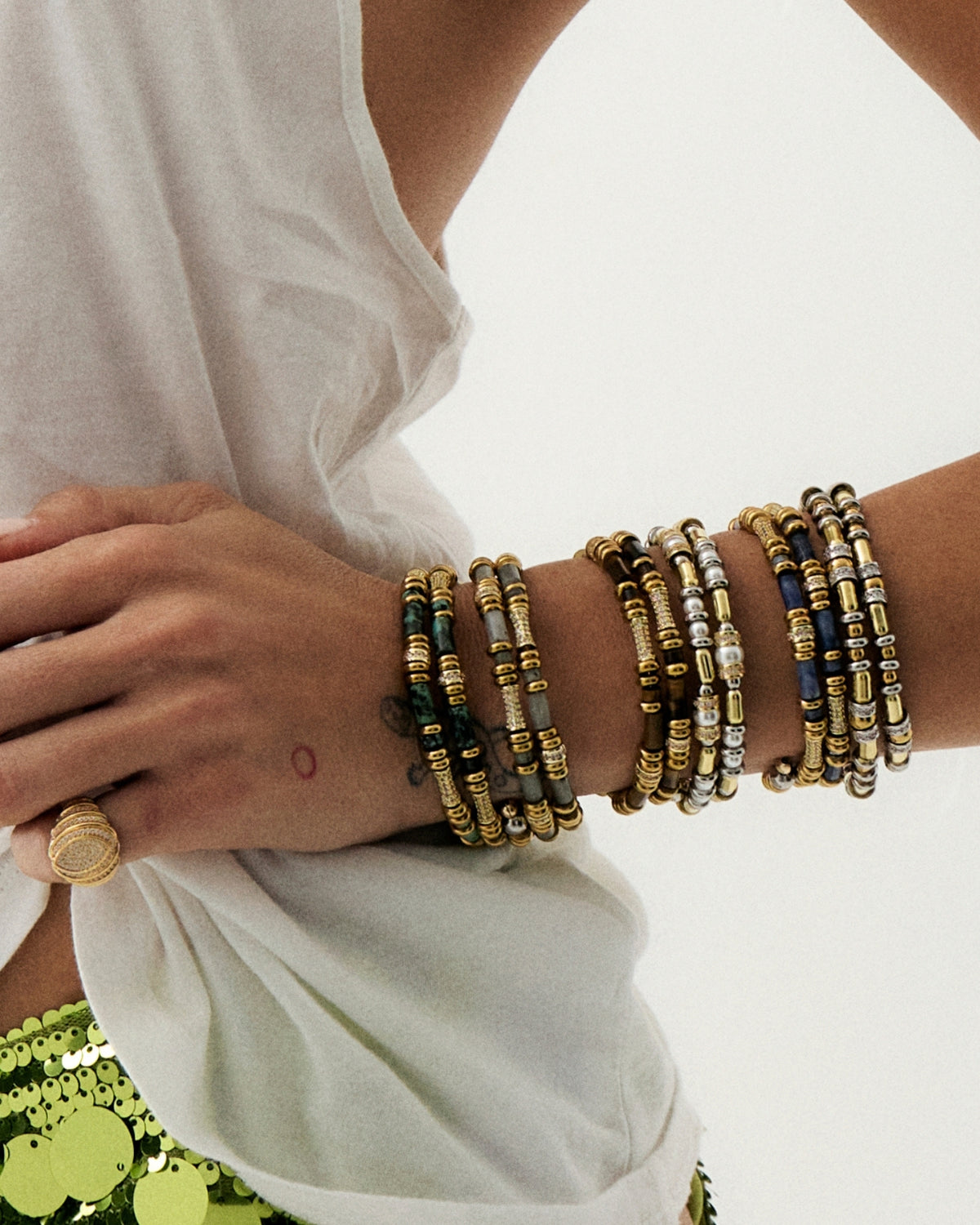 Disc Bracelet Gold & Silver – Sigal Paris