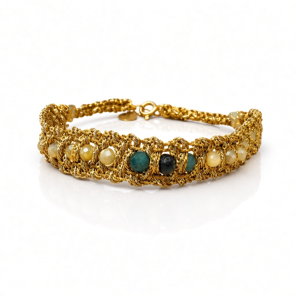 Candy Bracelet Moonstone & Blue Tourmaline