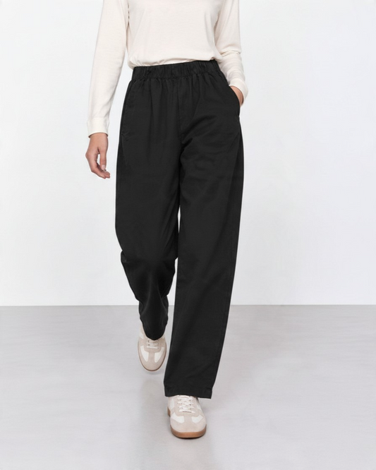 Alma Poplin Pants Black