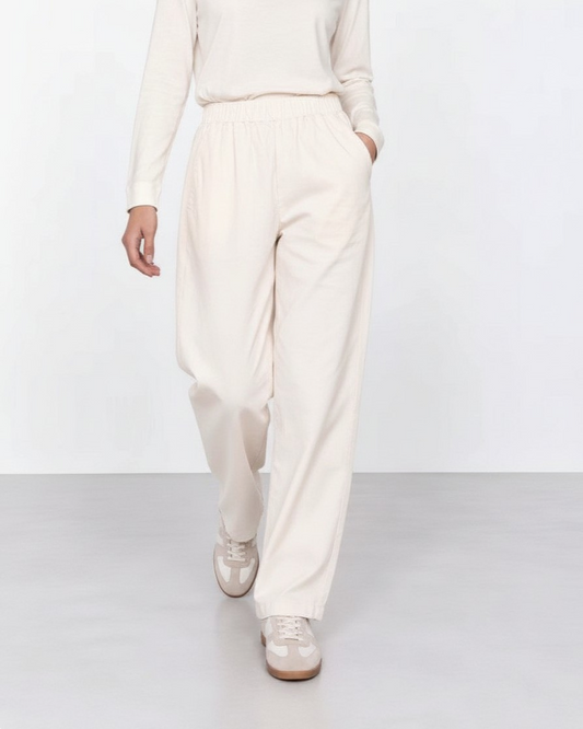 Alma Poplin Pants Offwhite