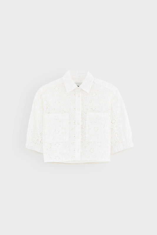 HIGGLE SHIRT WHITE EMBROIDERIES