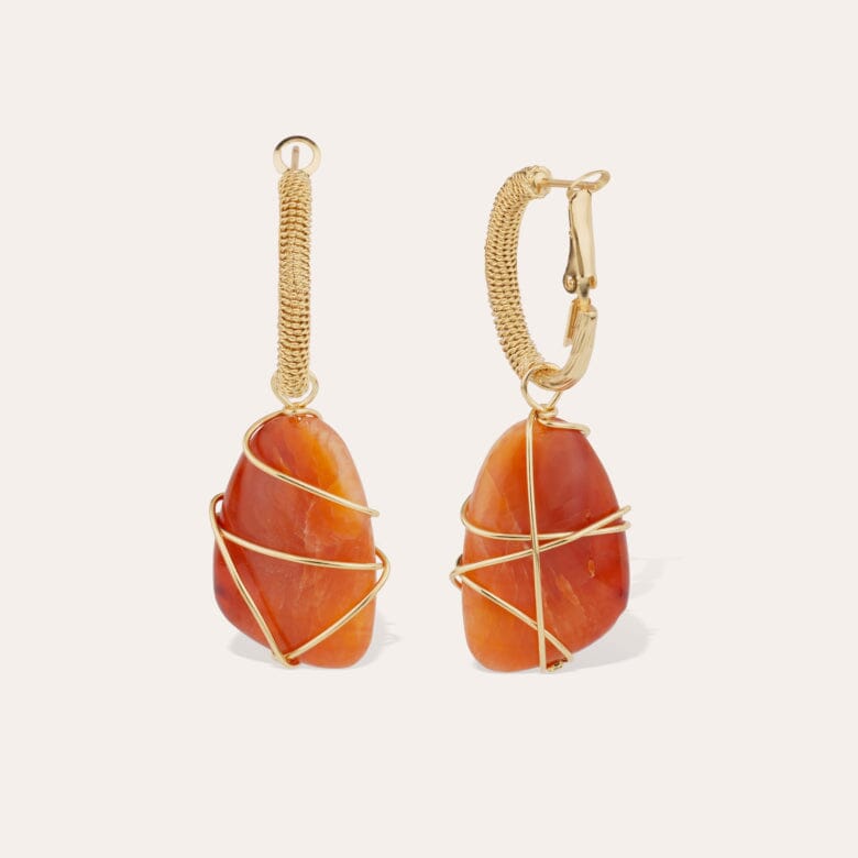 LYRE RAINBOW EARRINGS CORNALIAN