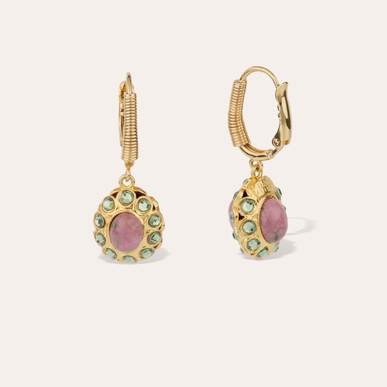 TAO SPLASH EARRINGS RHODONITE