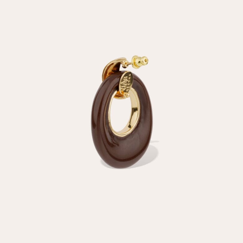 SELVA LARGE EARRINGS BROWN