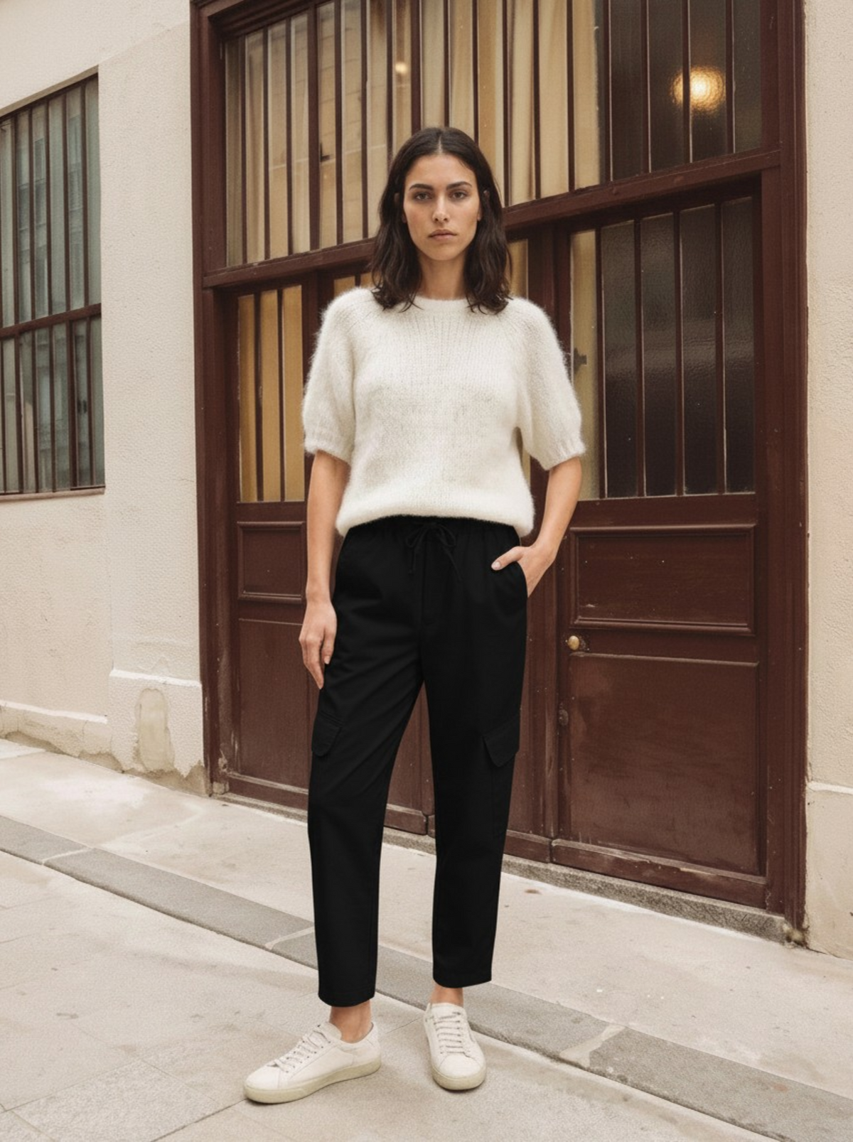 Geena Cargo Pants Black