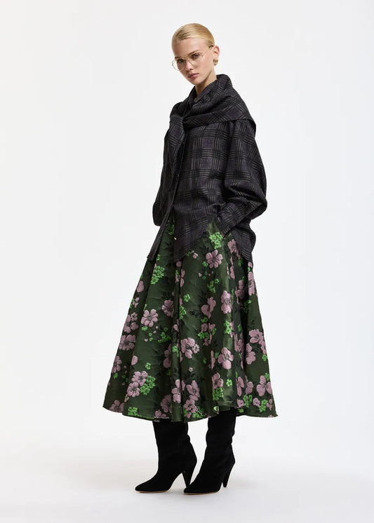 Kathyanne Circle Midi Skirt Dusty Green – Essentiel Antwerp