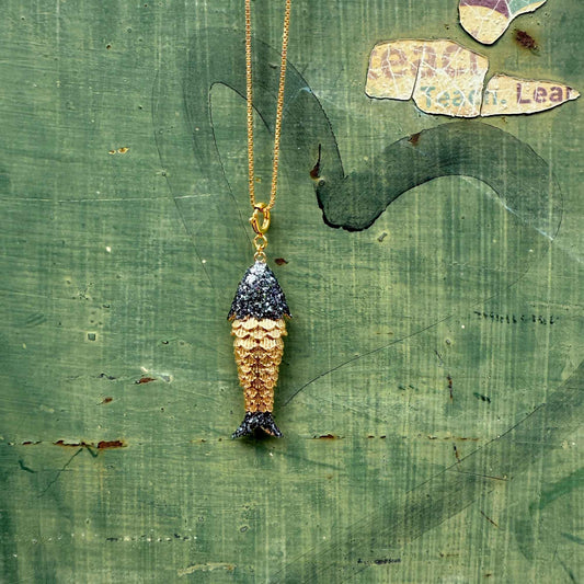 Lucky Fish Necklace Blue