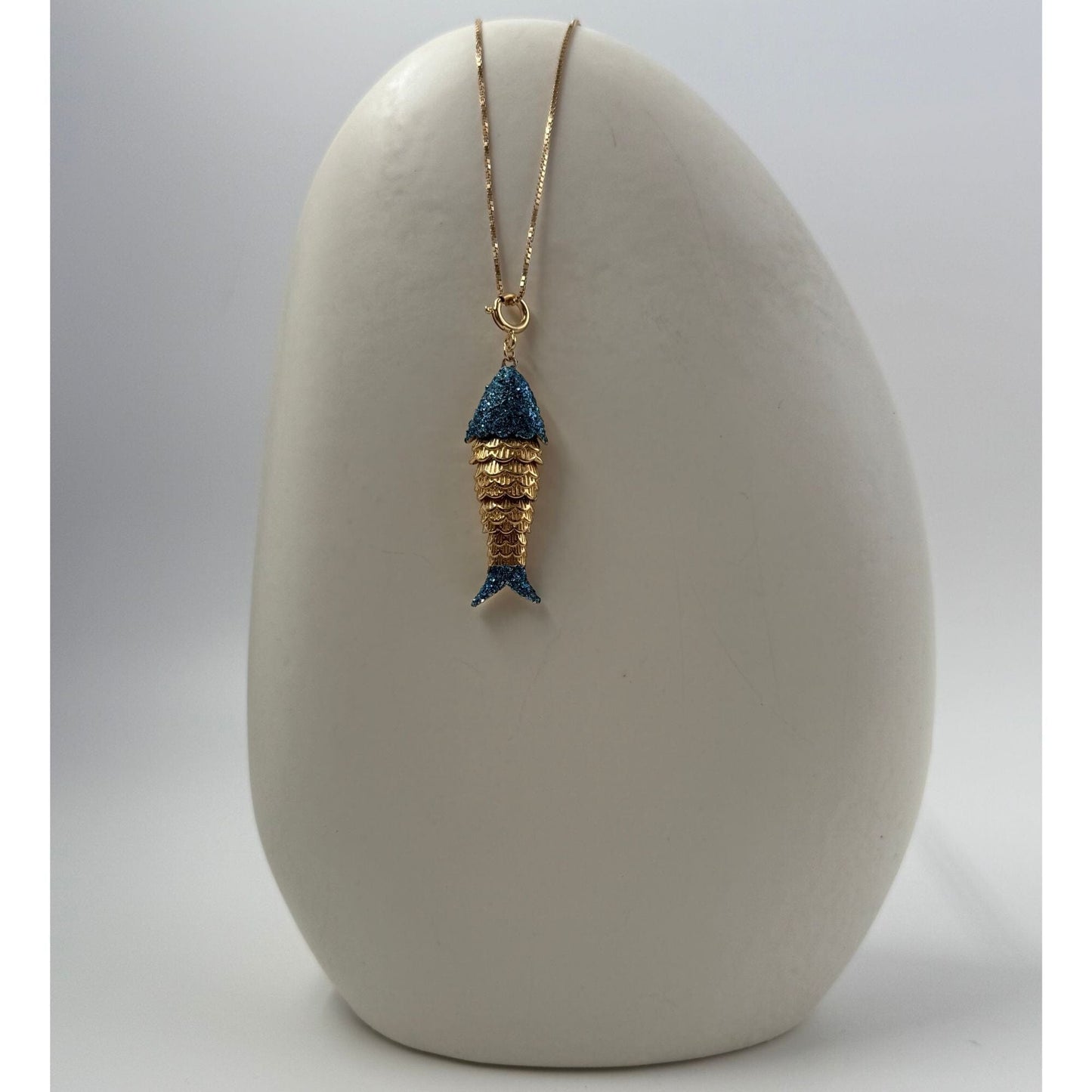 FISH NECKLACE KLEIN BLUE