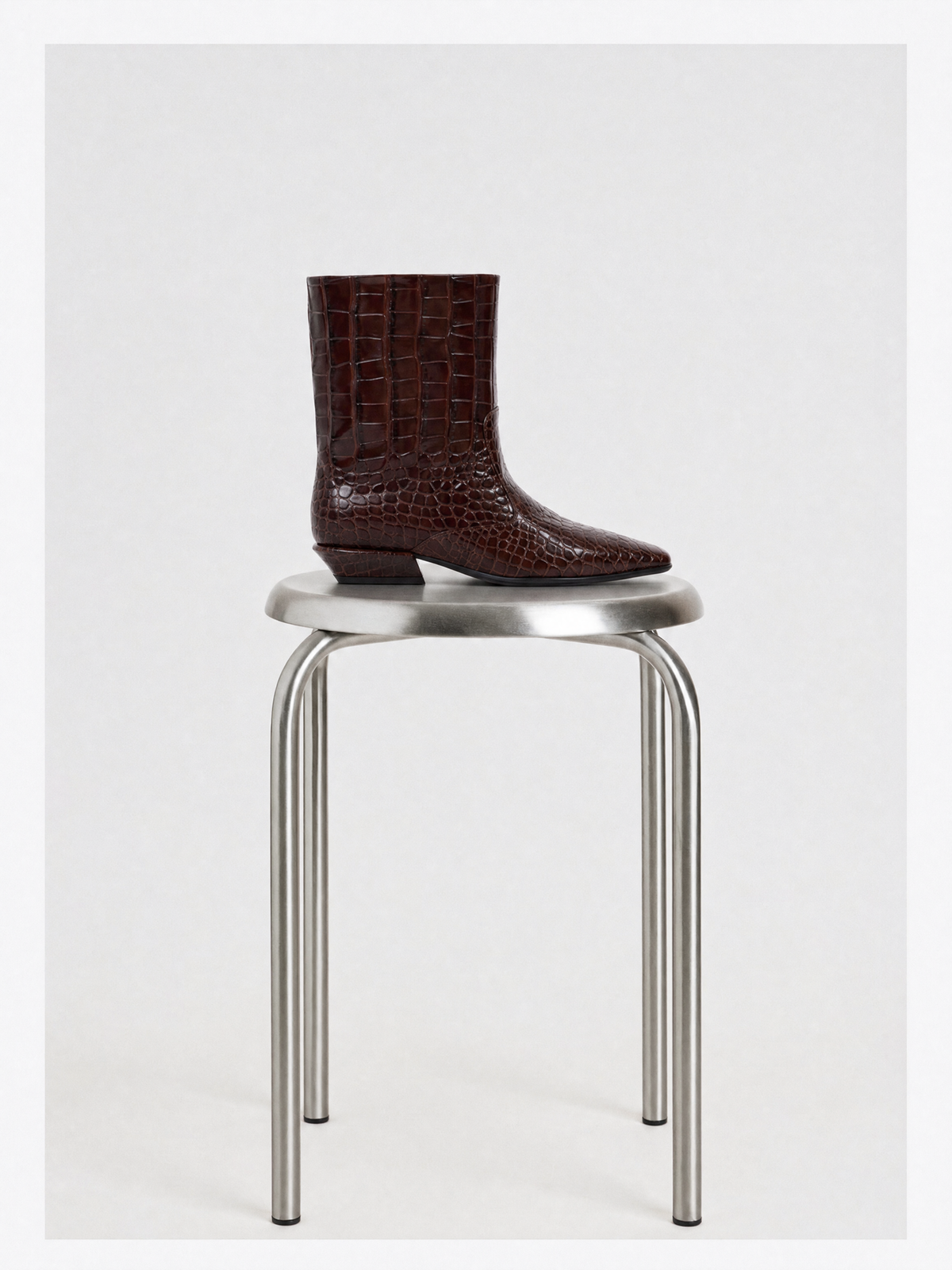 Tamy Croc-Effect Ankle Boots Chocolate – Mi/Mai