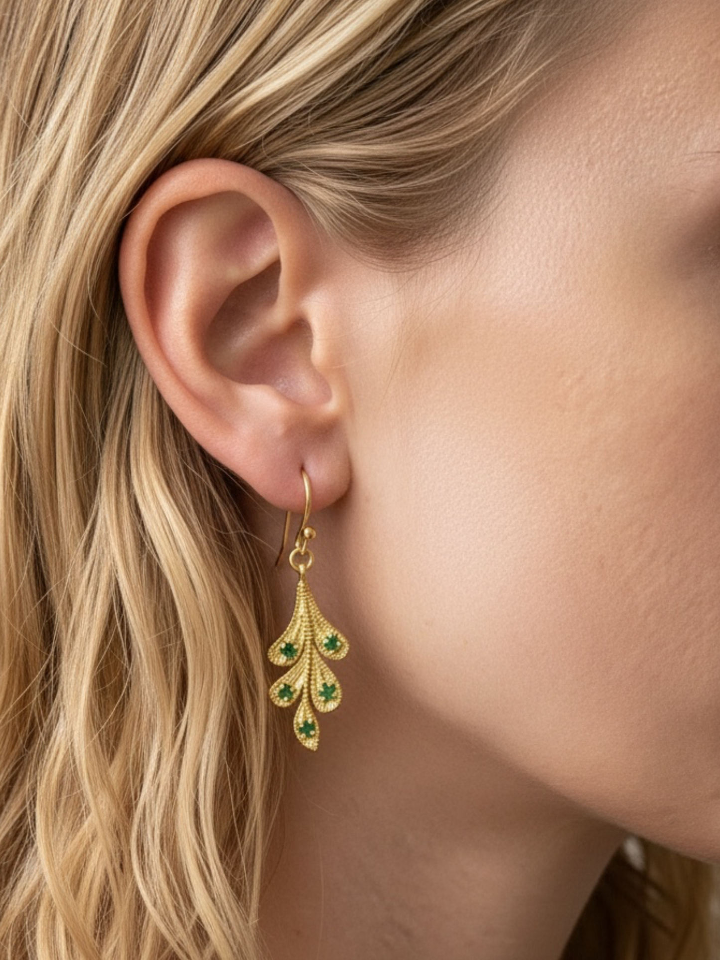 Kehlani Earrings Green Tourmaline