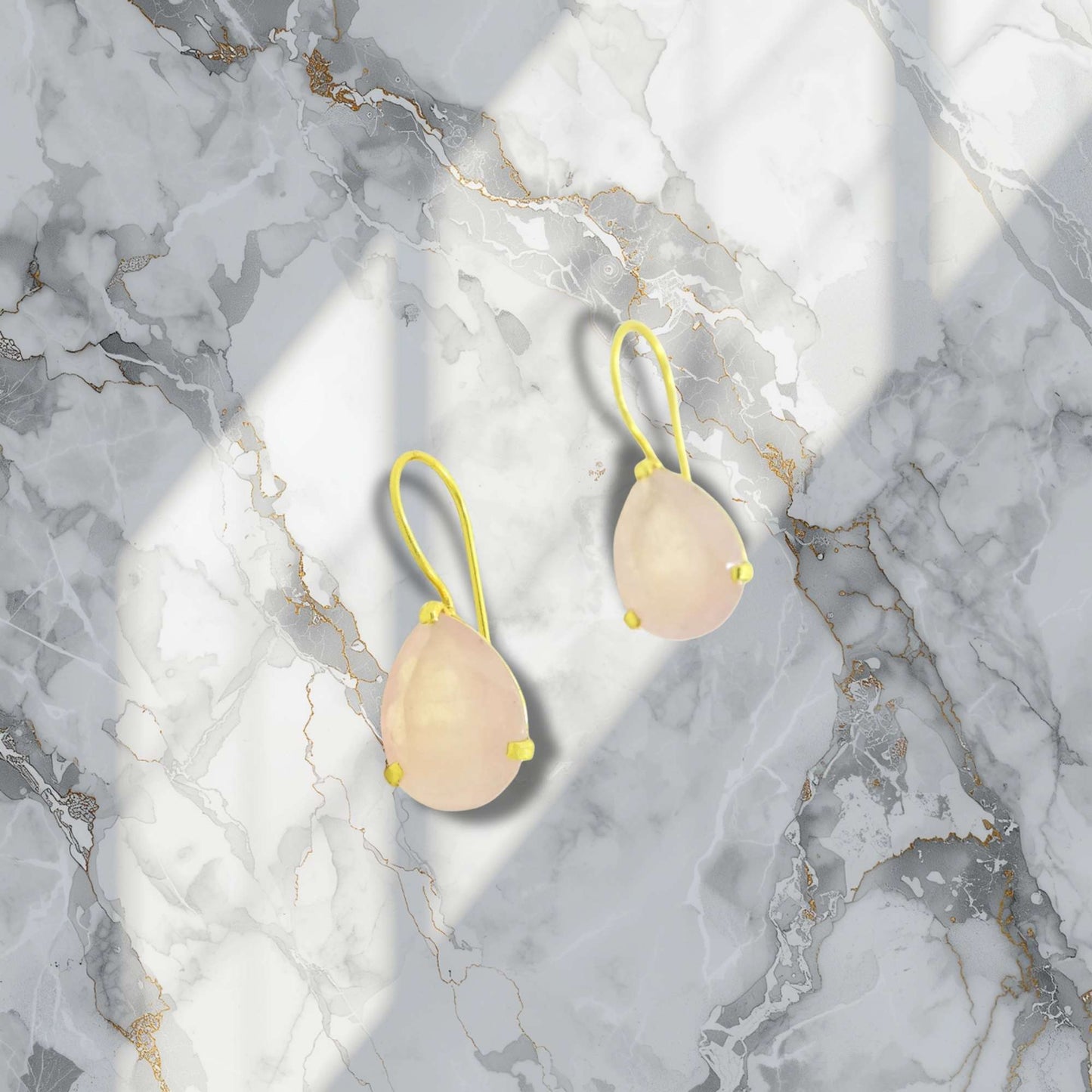 Sienna Earrings Pink Quartz