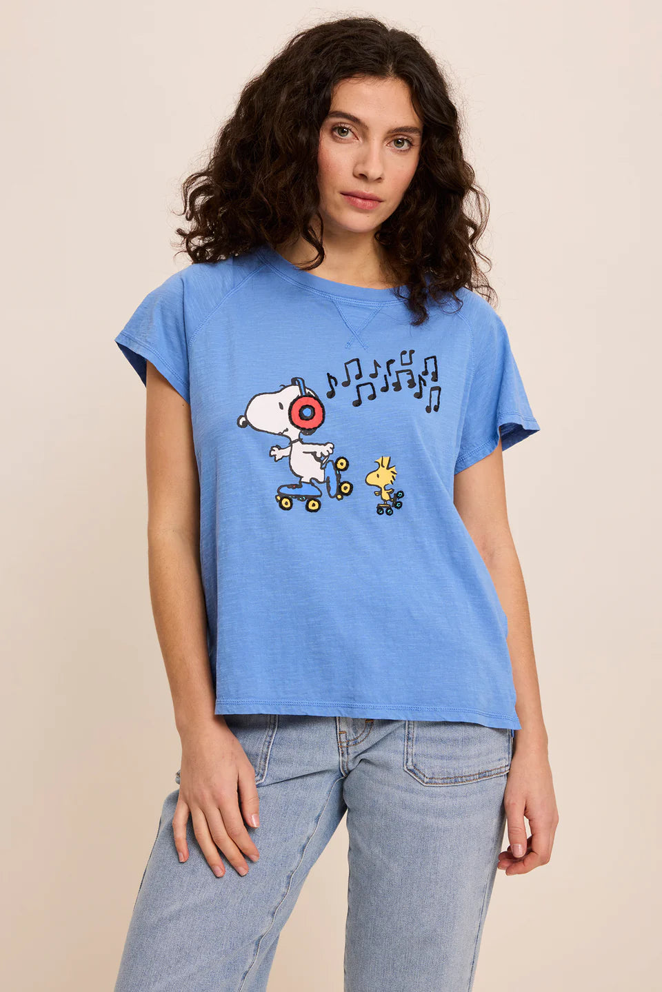 SNOOPY MUSICAL T-SHIRT WAVE BLUE