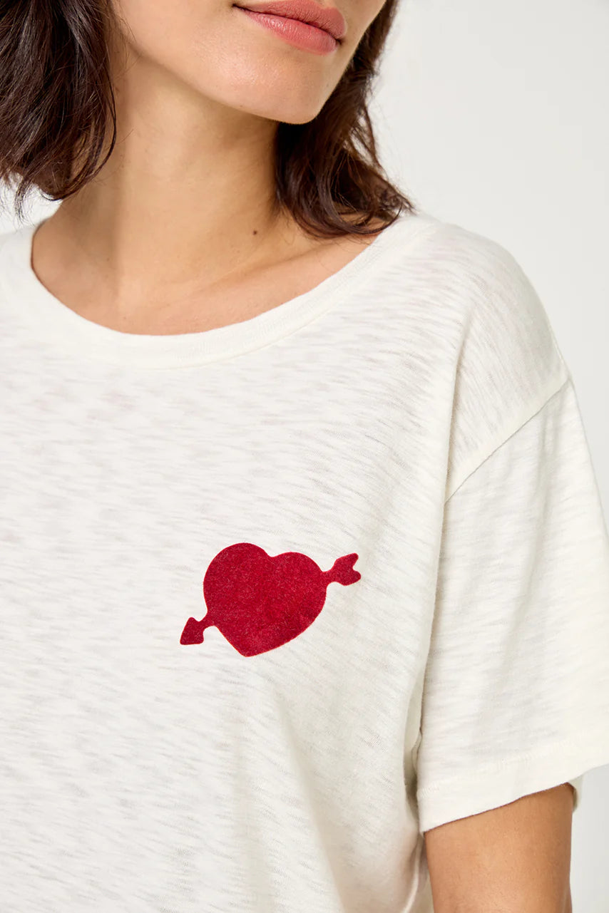 HEART T-SHIRT OFFWHITE