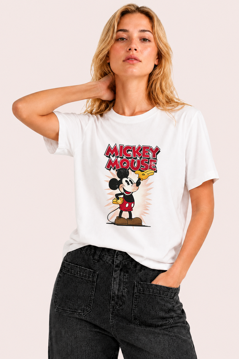 Mickey Mouse T-Shirt White – FIVE