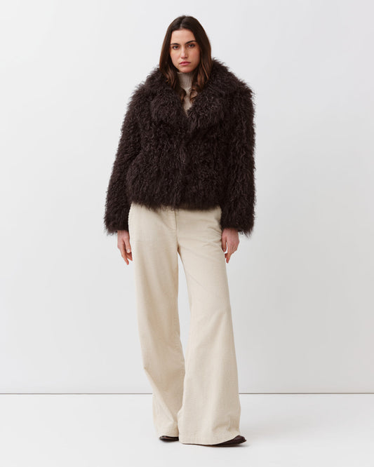 Vado Shearling Jacket Chocolate – Diega