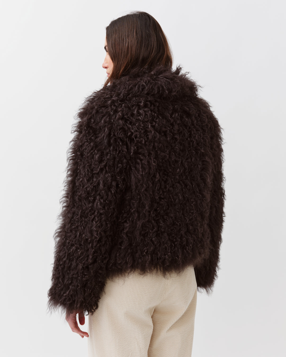 Vado Shearling Jacket Chocolate – Diega