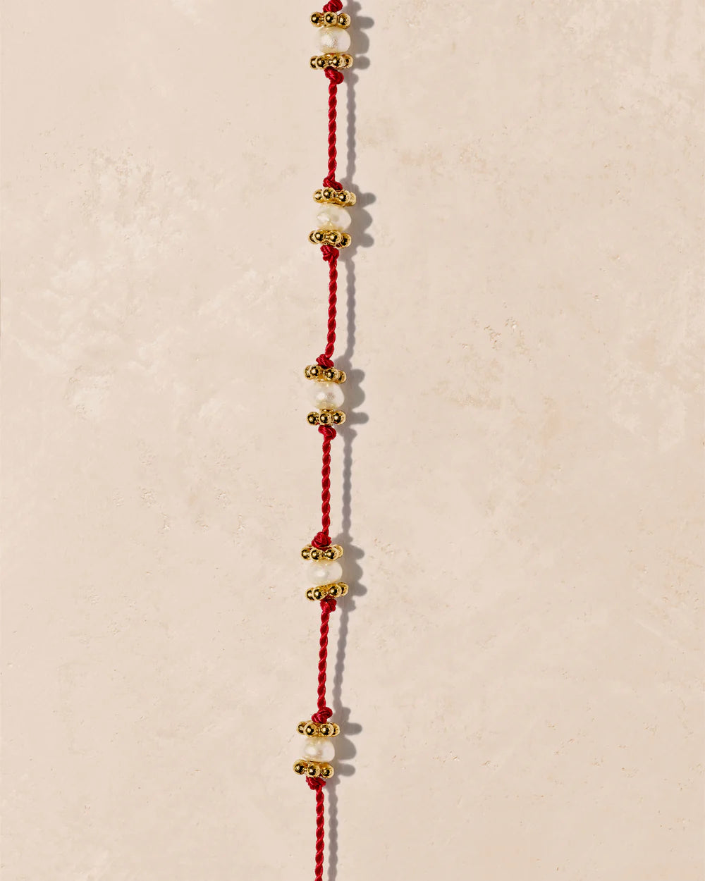 LOTUS NECKLACE RED & PEARL