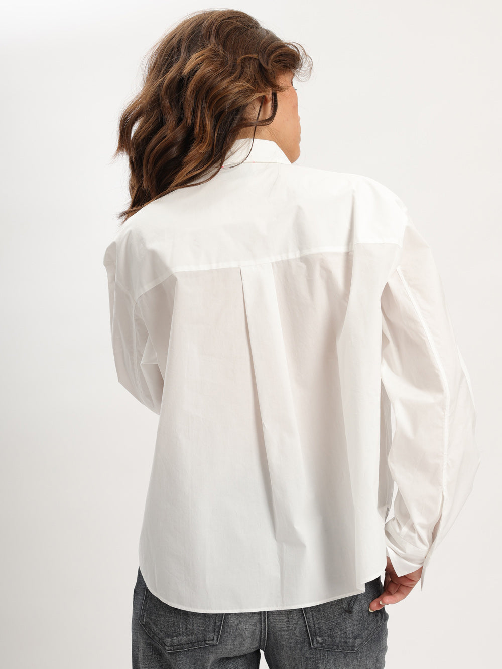 Bouquet Embroidered Poplin Shirt 15326 Diamond