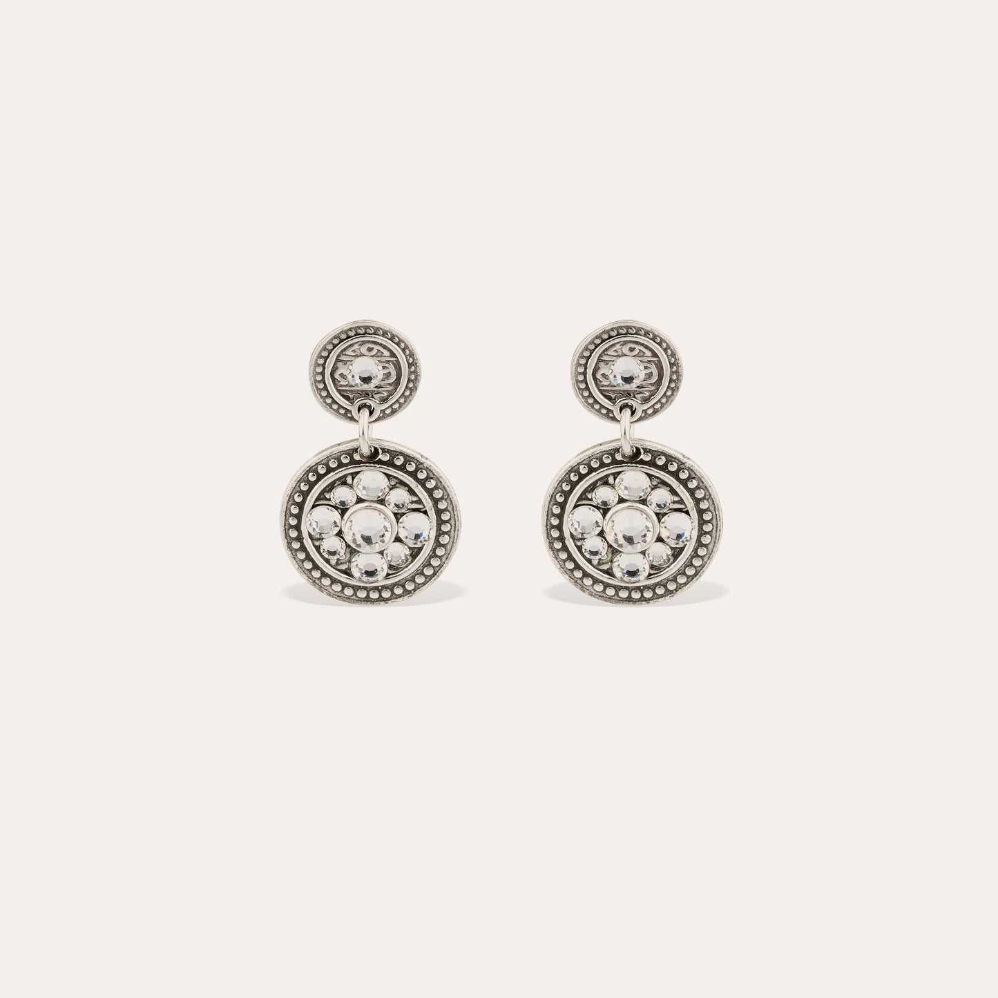 Sequin Silver Earrings