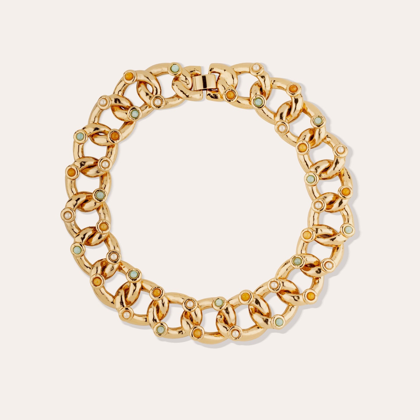 Mitsi Small Gold Necklace Amazonite