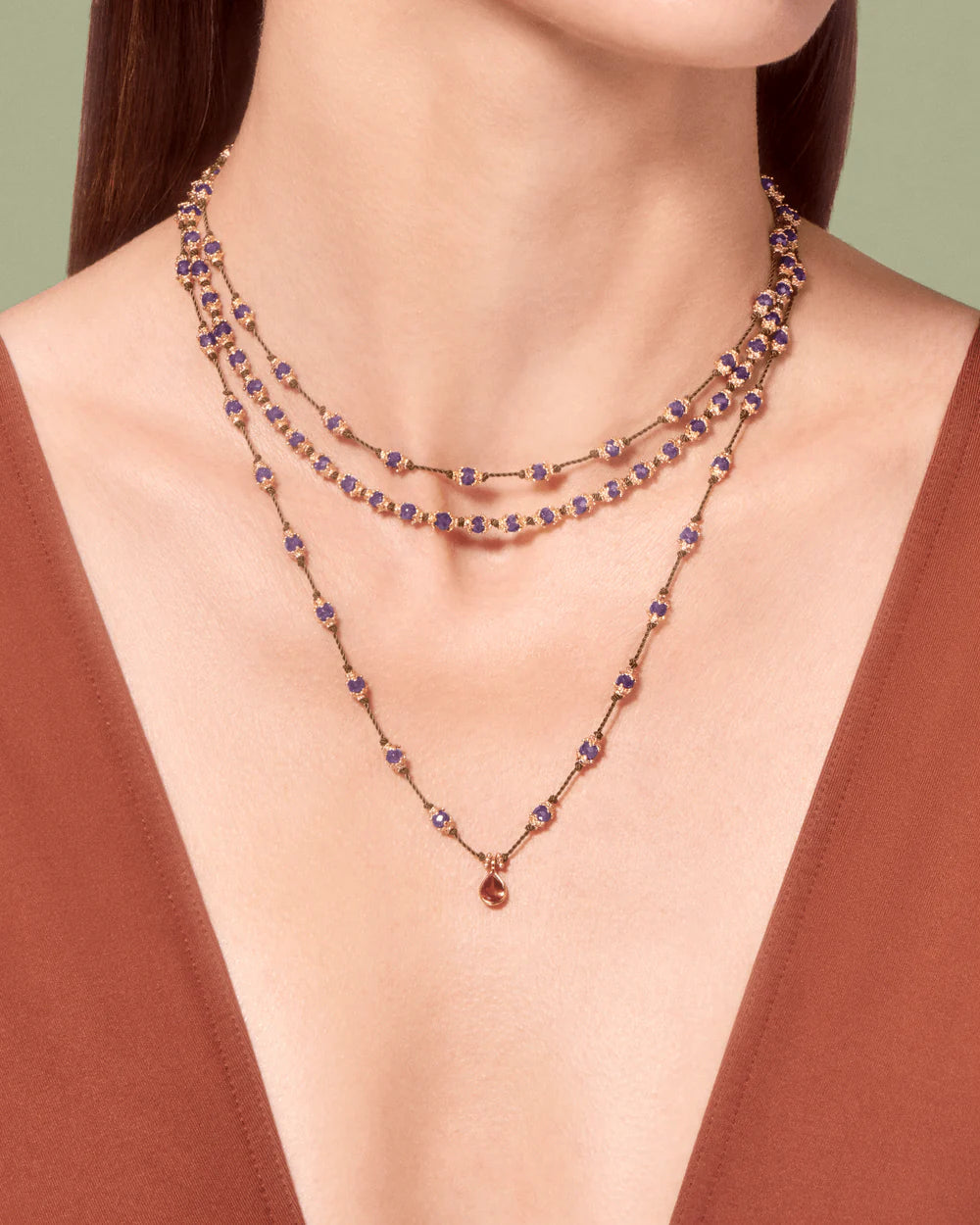 PEONY NECKLACE AMETHYST