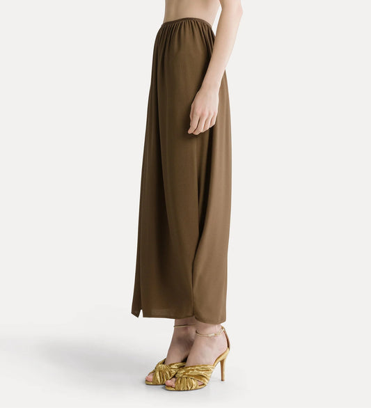 Silk Blend Skirt Brown 15088