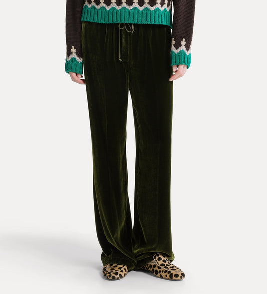 Velvet Drawstring Pants 15357 Woods