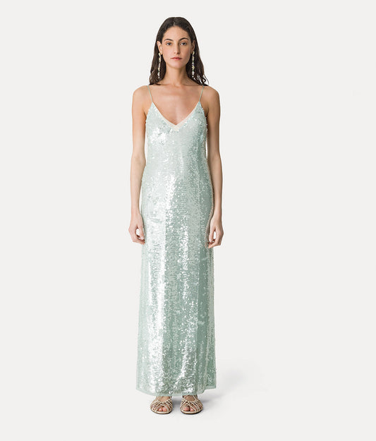 Sequin Dress 14893 Aqua