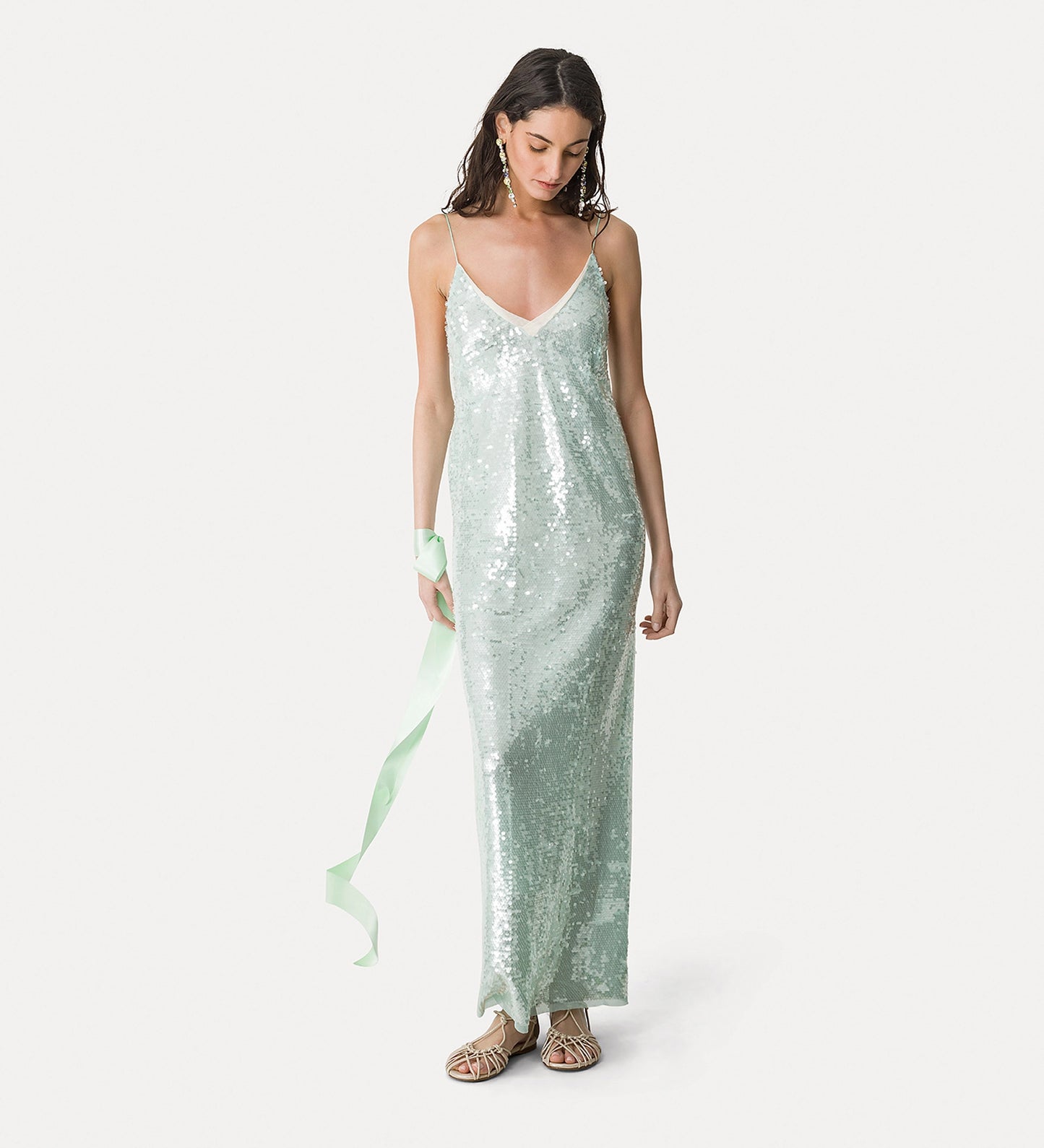 Sequin Dress 14893 Aqua