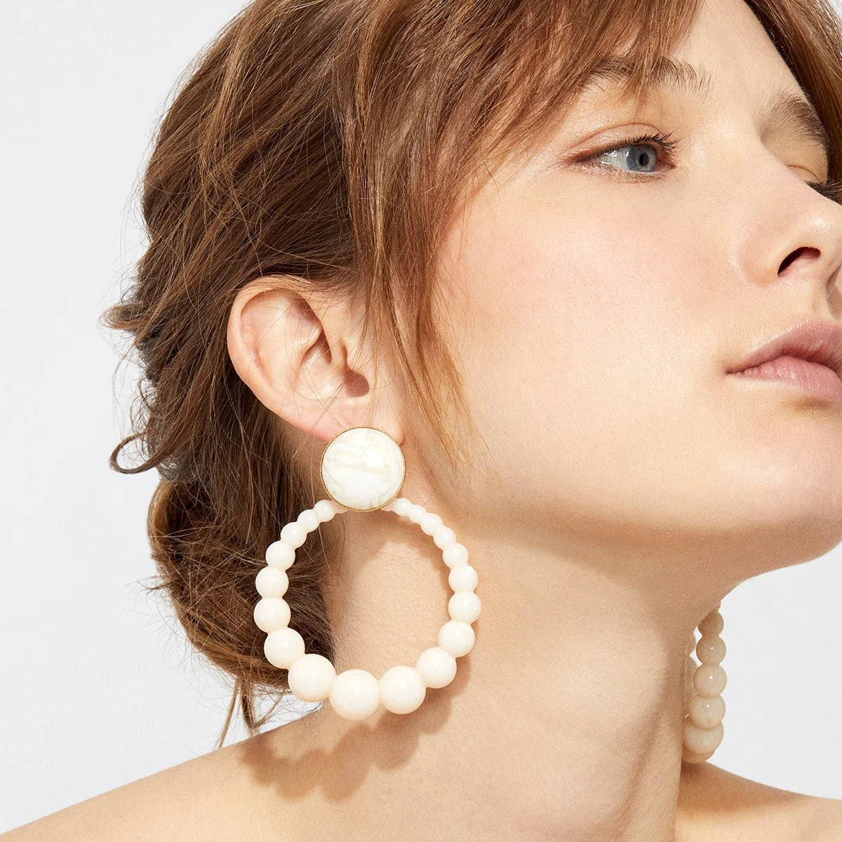 Andy Large Earrings Ivory