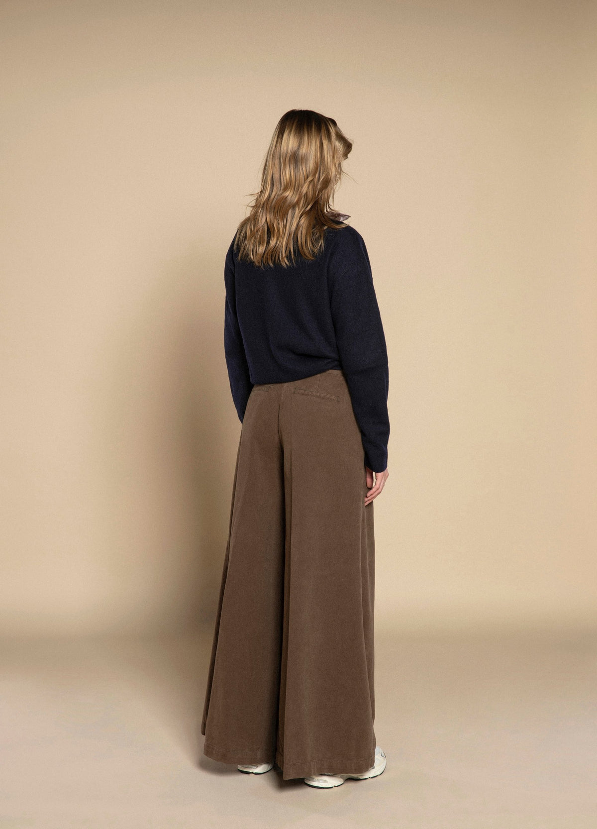 Myths Wide Flared Trousers Brown