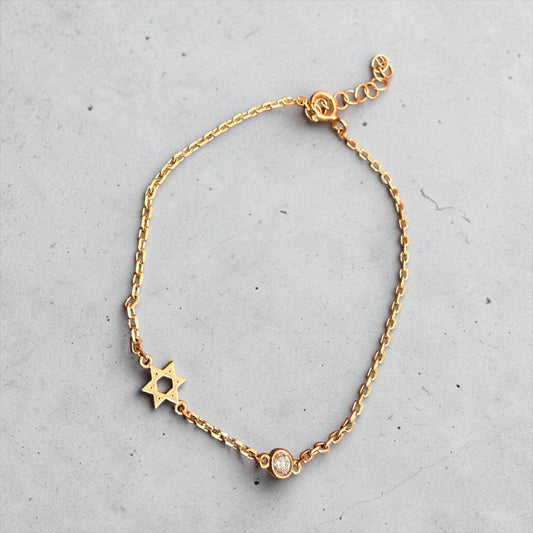 Star of David Diamond Bracelet