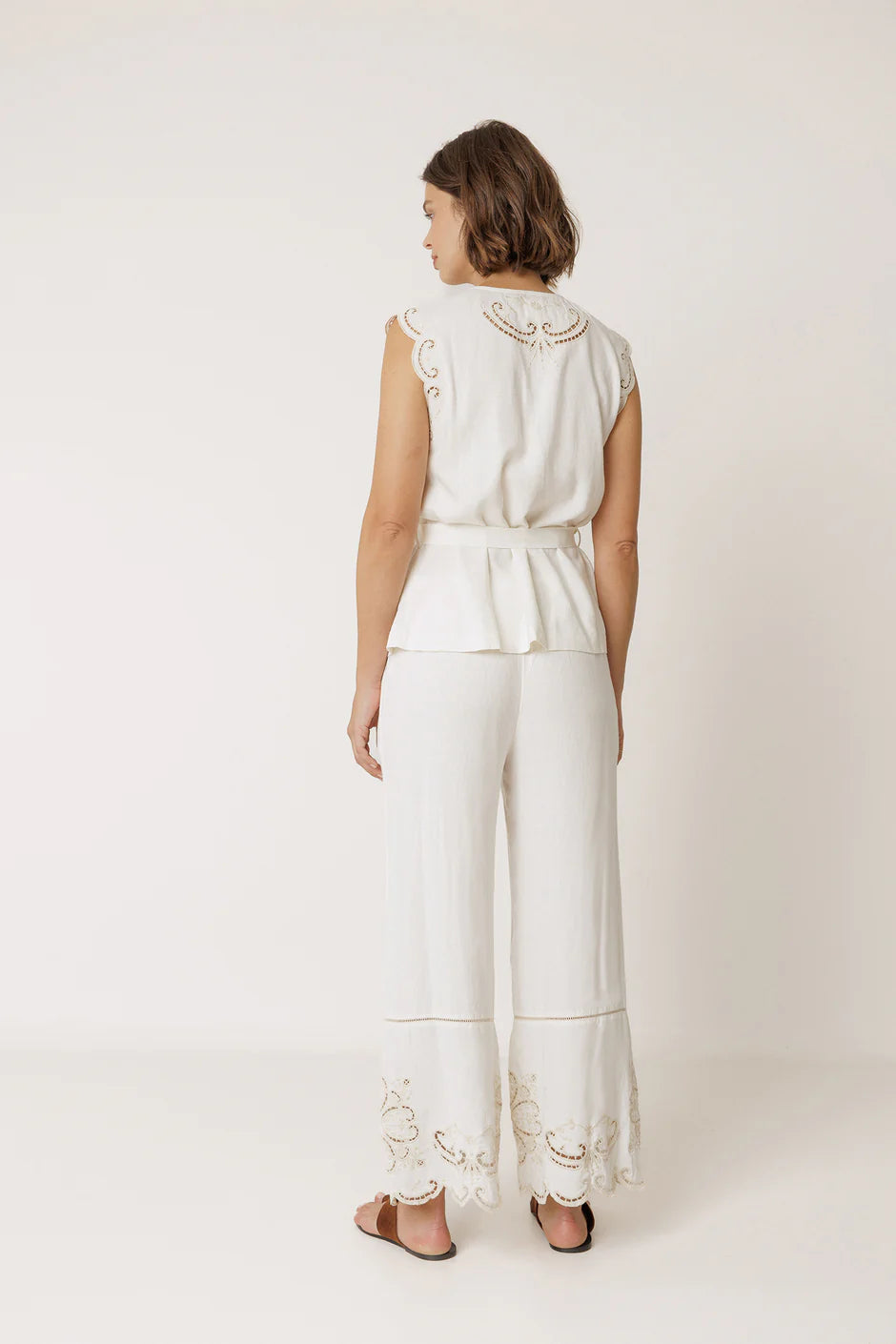 Floral Pants Off White