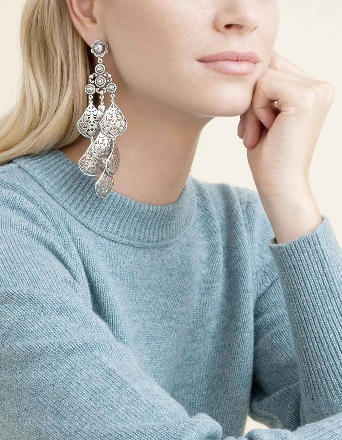 ORFERIA EARRINGS SILVER