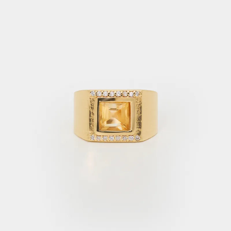 PAT PINKY RING CITRINE