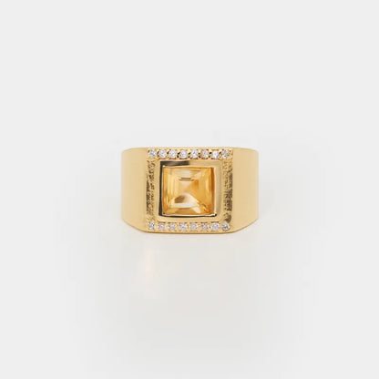 PAT PINKY RING CITRINE