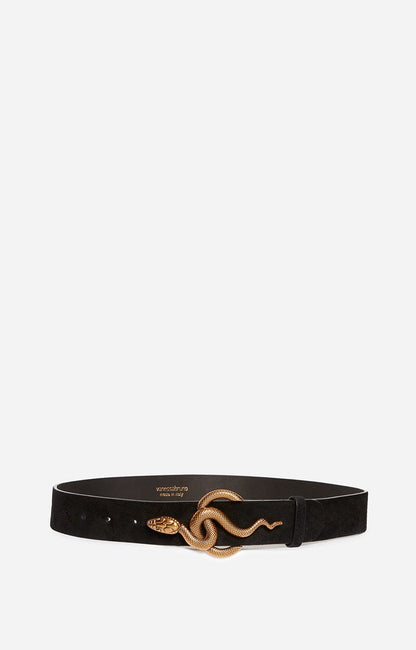 BLACK SUEDE BELT 35MM