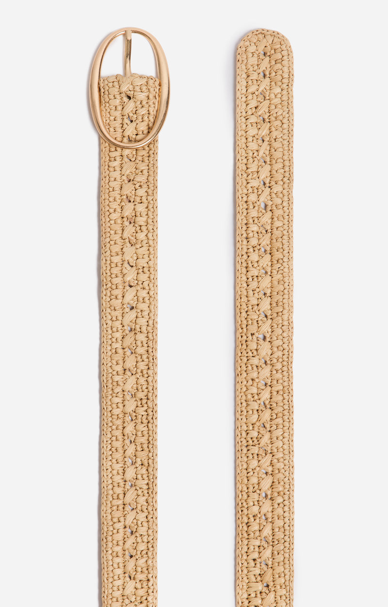 Raffia Belt 35mm Natural