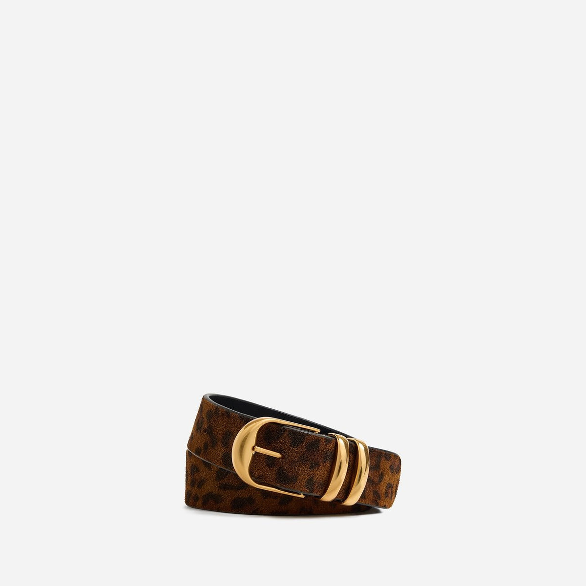Leopard Suede Belt 30mm