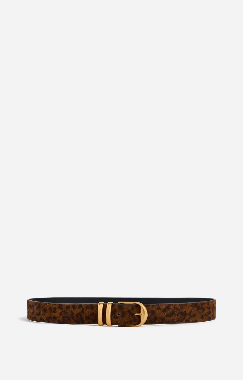 Leopard Suede Belt 30mm