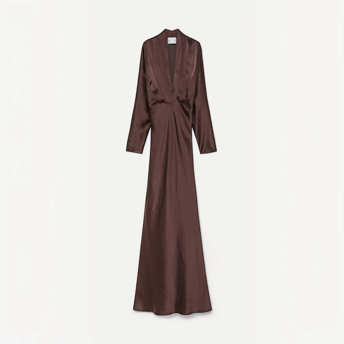 Silk Satin V-Neck Dress 15381 Fondant
