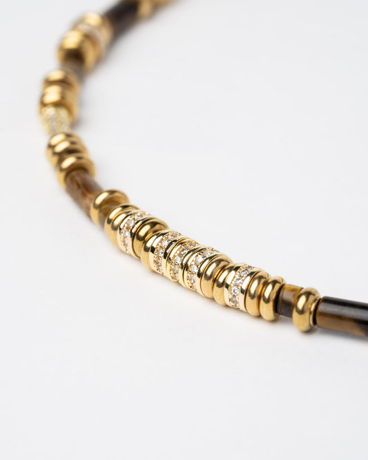 Yara Shiny Necklace Camel – Sigal Paris