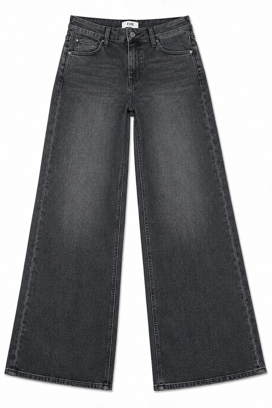 Jessy Wide-Leg Jeans Grey – FIVE Paris