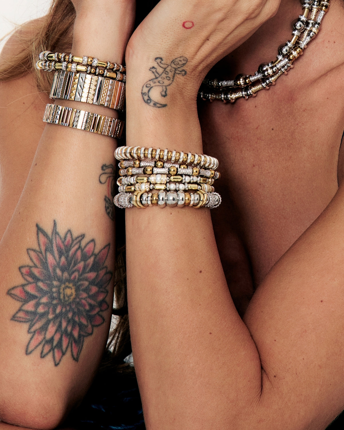 SIG 12 Mix Bracelet Gold & Silver – Sigal Paris