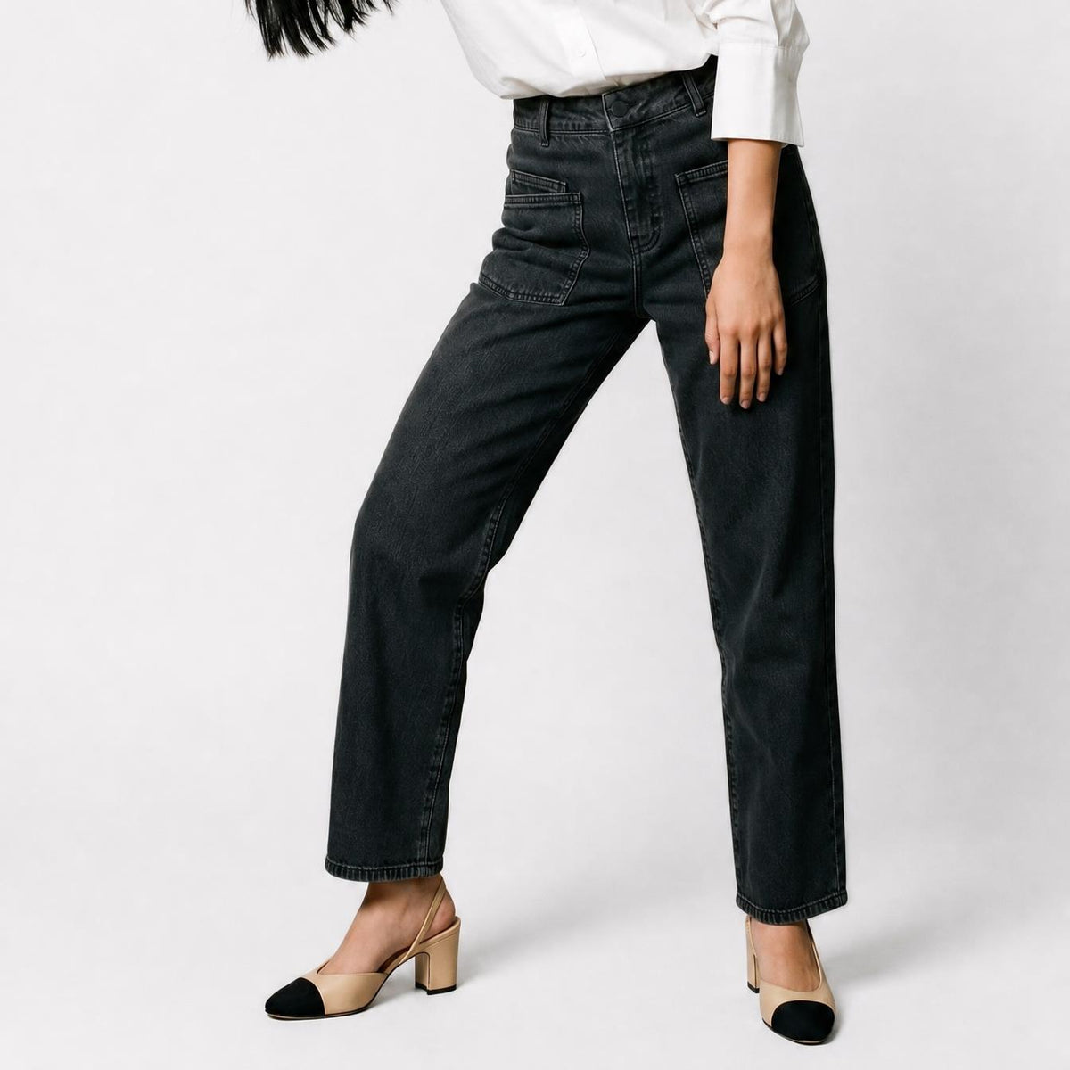 Lya Worker Jeans Grey – FIVE Paris