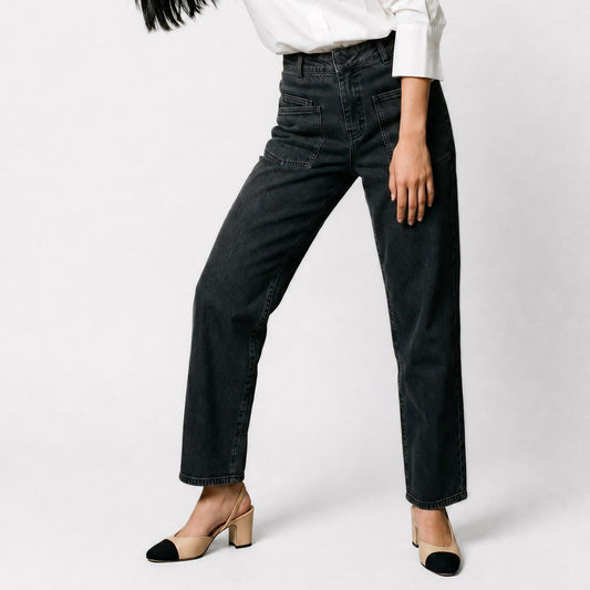 Lya Worker Jeans Grey – FIVE Paris